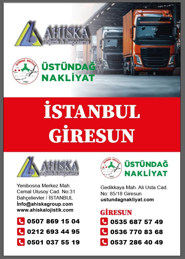 İstanbul Giresun Nakliye Kargo Dağıtım